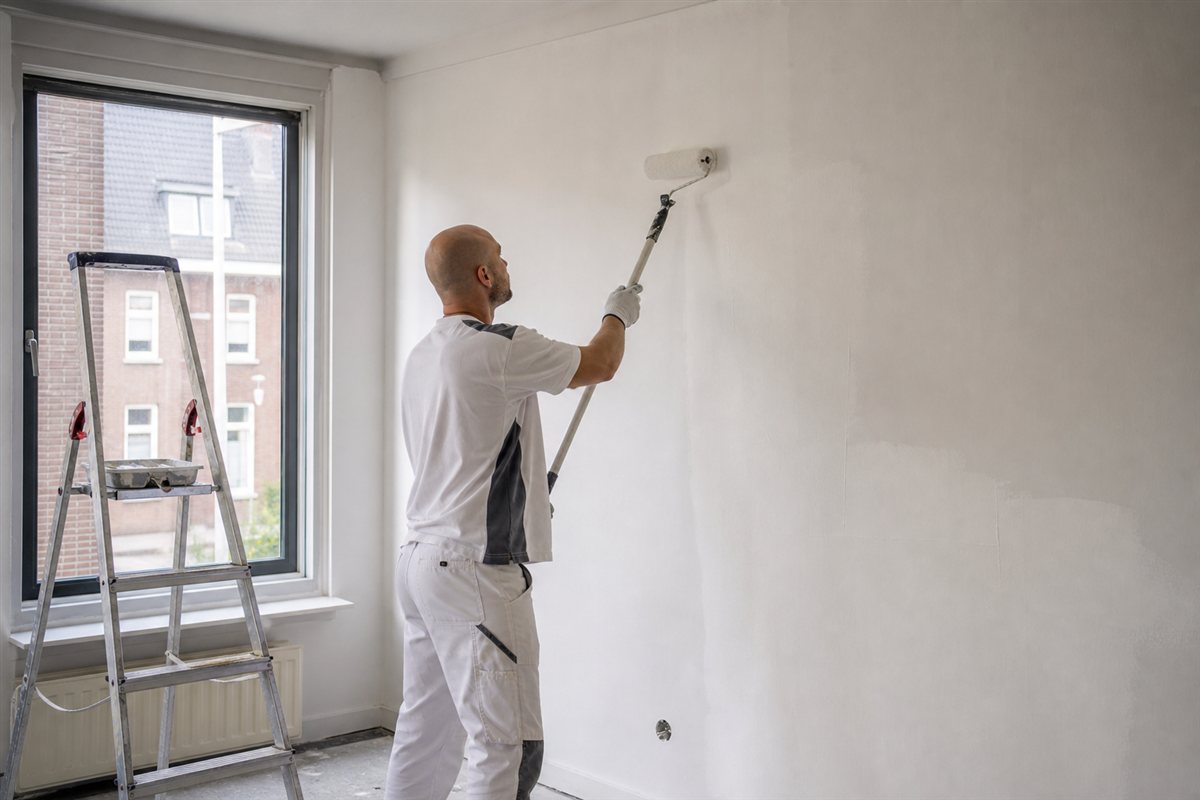 Schilder aan het werk